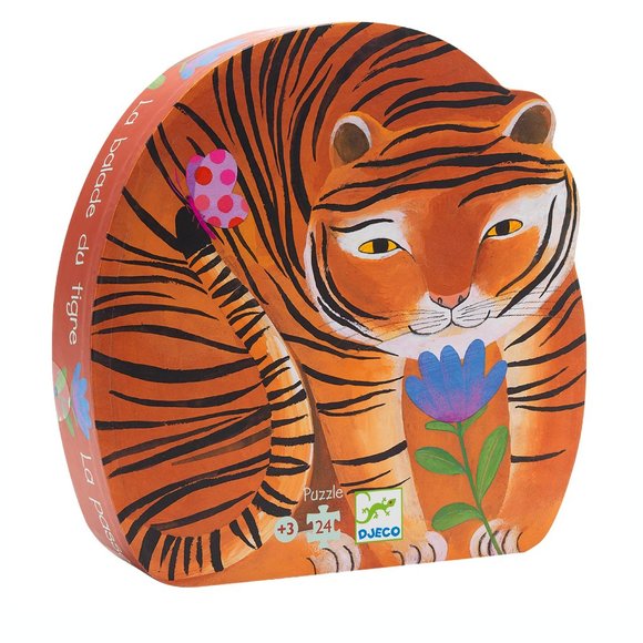 DJECO Tiger’s Walk Silhouette Jigsaw Puzzle  Silhouette Puzzle 24 pieces - Picture 1 of 4